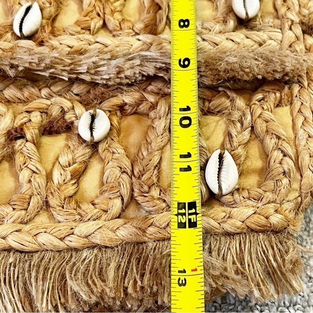 Salt + Umber Isla Jute Seashell Beach Straw Tote Bag Beachy Travel Summer NEW - Picture 9 of 9